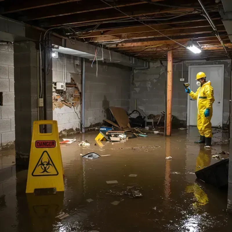 Flooded Basement Electrical Hazard in Brandenburg, KY Property